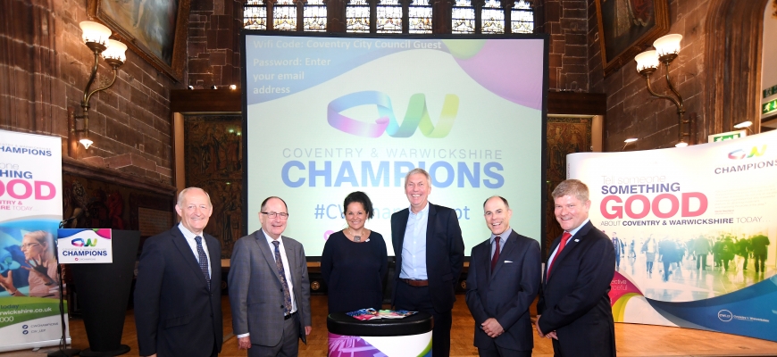 Picture caption: Pictured are Les Ratcliffe, Chris Gubbey, Chenine Bhathena, David Moorcroft, Marcus Lynch and Nic Erskine